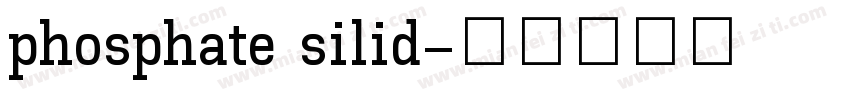 phosphate silid字体转换